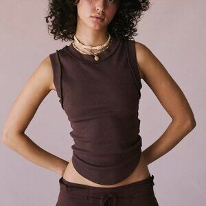 Free People Ribbed Tank (Black)